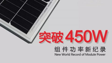 正面功率突破450W！隆基樂(lè)葉組件功率刷新世界紀(jì)錄！